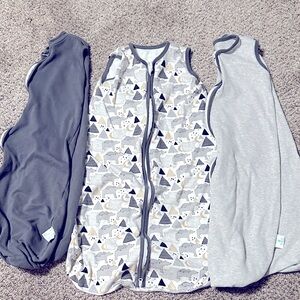 Baby Sleep Sacks in Gray and Patterned Design 6-12 months